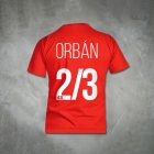 Orbán 2/3 - Extra 2 oldalas környakú piros póló