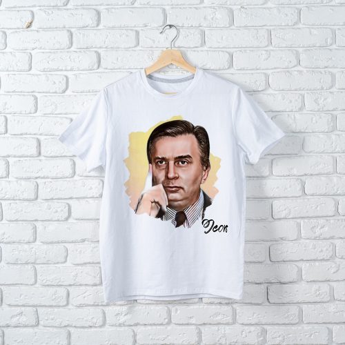 Antall- színes környakú fehér póló