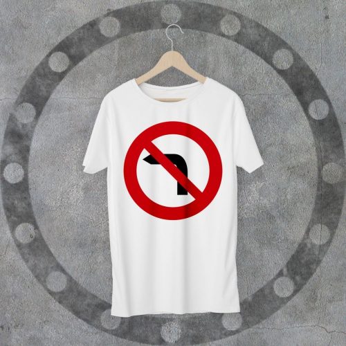 BALRA KANYARODNI TILOS környakú fehér póló