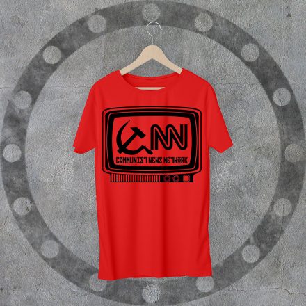 CNN - Communist News Network környakú piros póló
