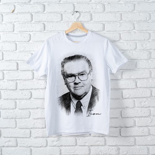 Csurka környakú fehér póló