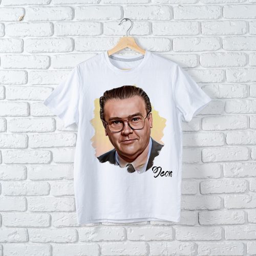 Csurka- színes környakú fehér póló