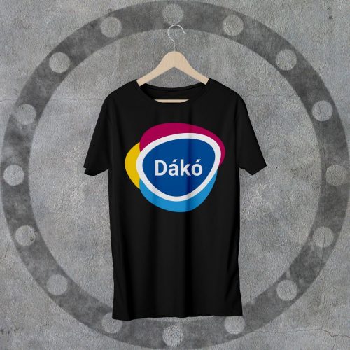 DÁKÓ környakú fekete póló M
