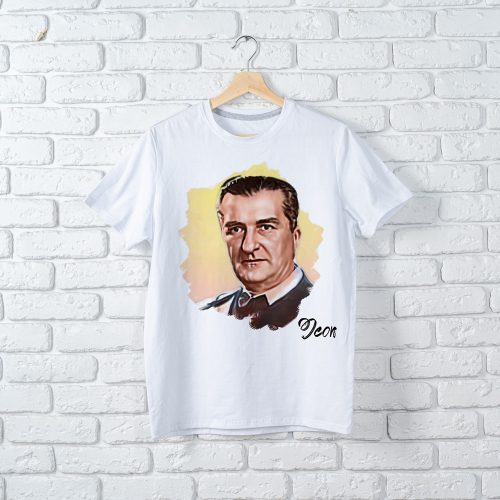 Horthy- színes környakú fehér póló