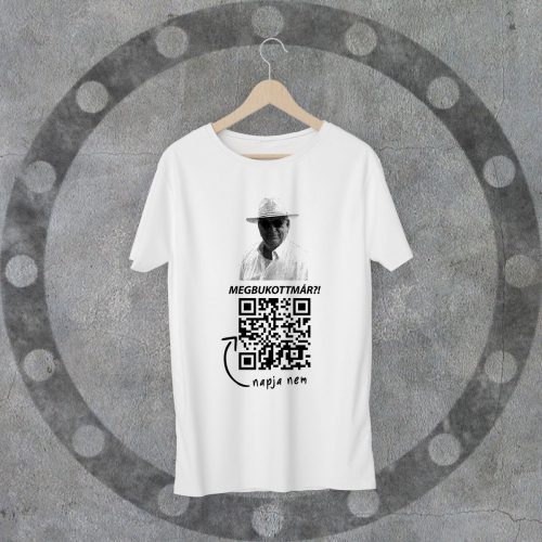 MEGBUKOTT MÁR? környakú fehér póló