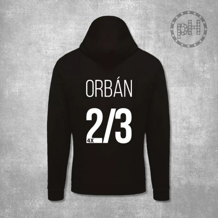 Orbán 2/3 fekete cipzáros pulóver
