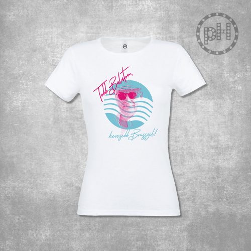 Több Balaton környakú fehér női póló