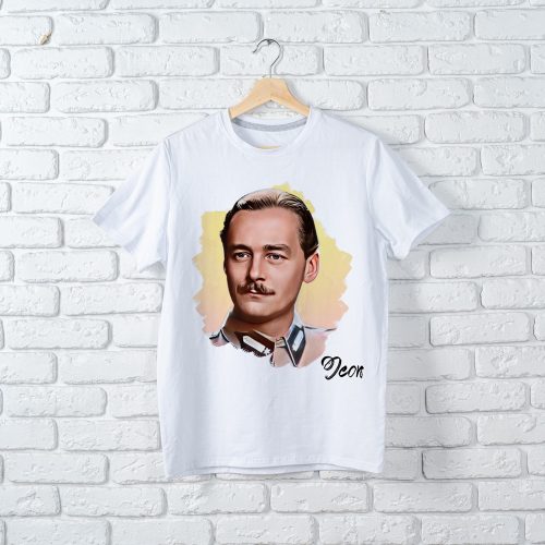 Wass -színes környakú fehér póló