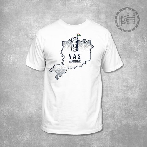 Vas környakú fehér póló