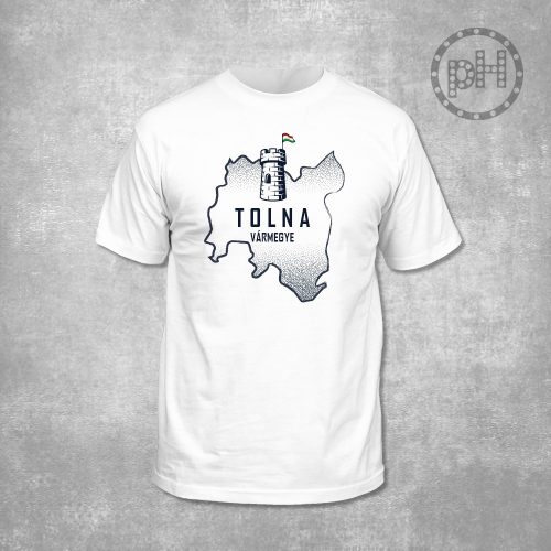 Tolna környakú fehér póló