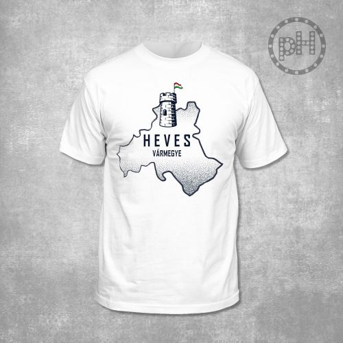 Heves környakú fehér póló