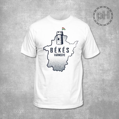 Békés környakú fehér póló
