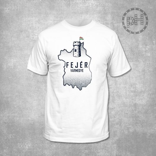 Fejér környakú fehér póló