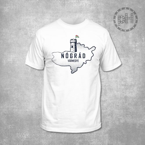Nógrád környakú fehér póló
