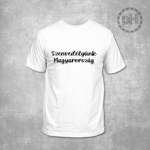 Szenvedélyünk Magyarország környakú fehér póló