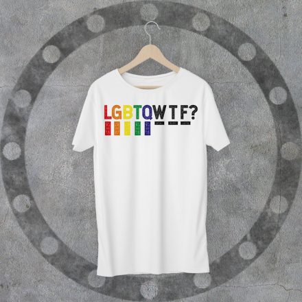 LGBTQWTF könyakú fehér póló