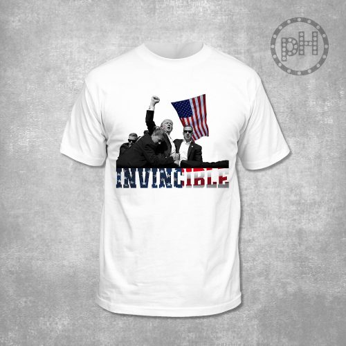 Invincible Trump környakú fehér póló XXL XXXL