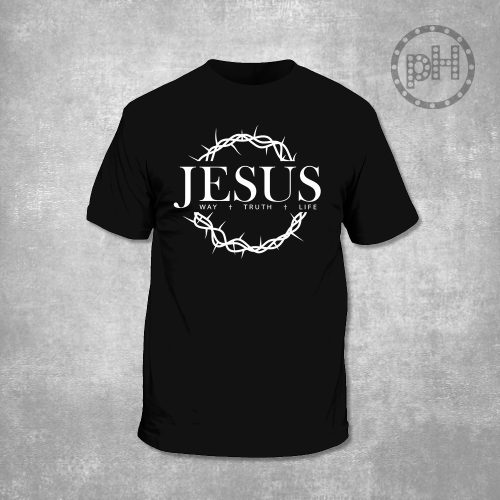 Way Truth Life környakú fekete póló