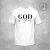God is good környakú fehér póló
