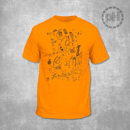 Orbán Viktor jegyzet környakú narancs póló