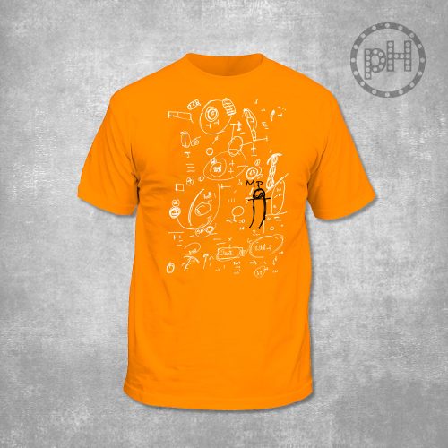   Orbán Viktor jegyzet Magyar Péter verzió környakú narancs póló