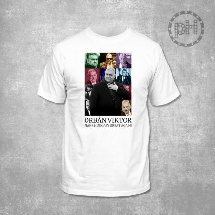 Orbán montázs környakú fehér póló