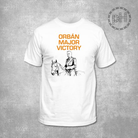 Orbán major környakú fehér póló